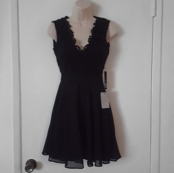 Lulus Lace Chiffon Skater Dress - Picture 2 of 7